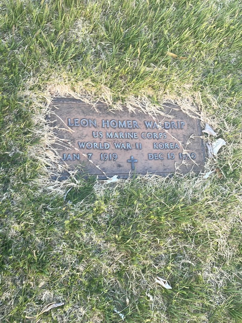 Leon Homer Waldrip's grave. Photo 1