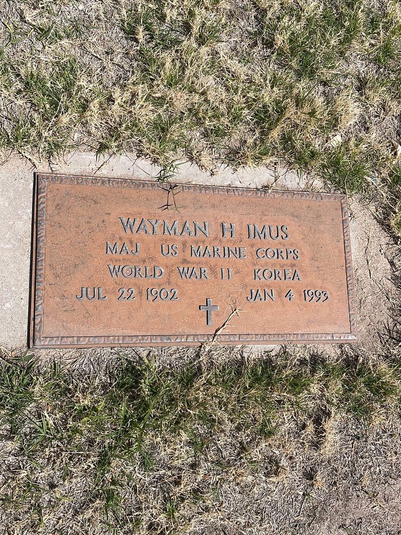 Wayman H. Imus's grave. Photo 1