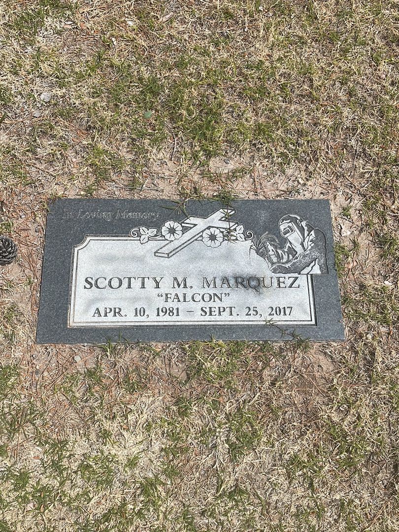 Scotty M. "Falcon" Marquez's grave. Photo 1