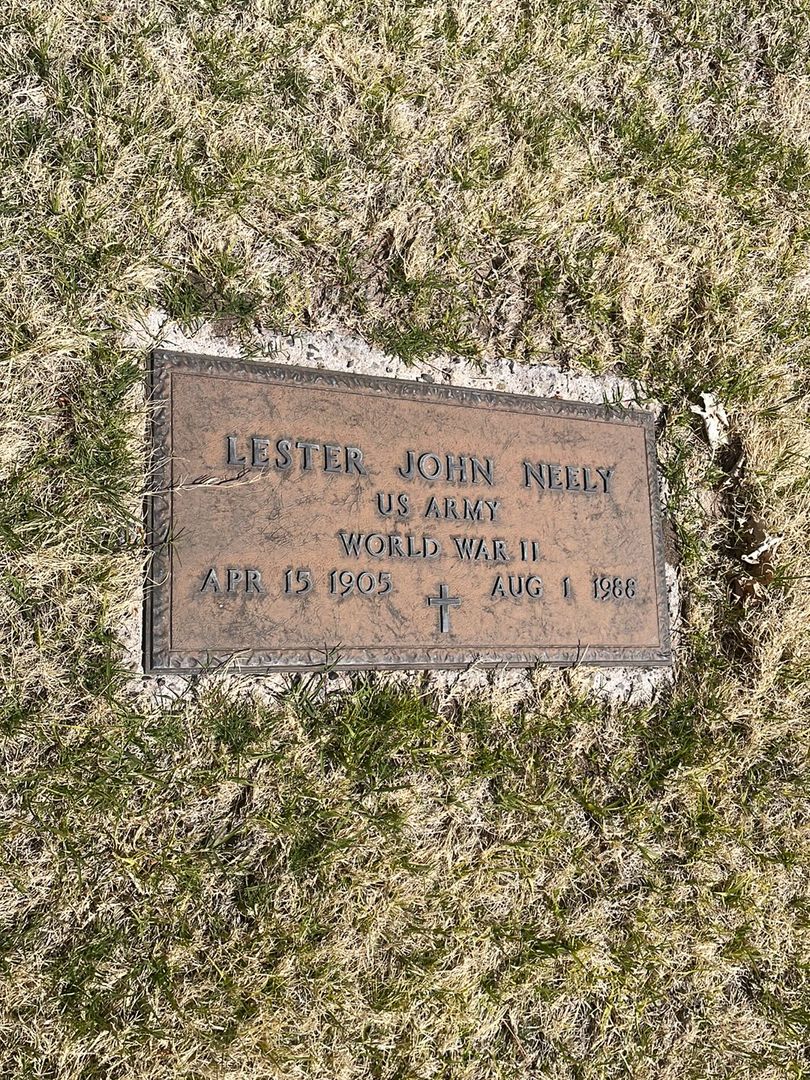 Lester John Neely's grave. Photo 1