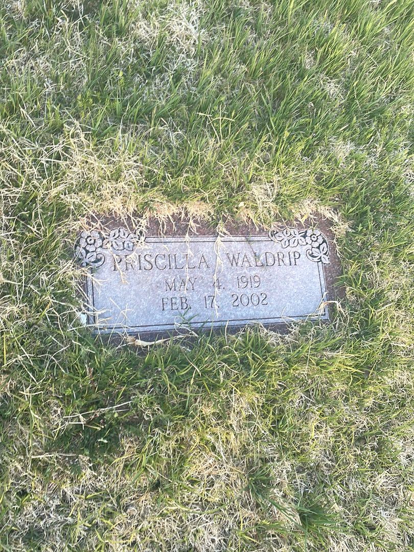 Priscilla Waldrip's grave. Photo 1